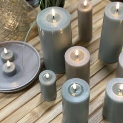 Home Decor Store -Home Decor Store salvie green led candle 7 5 x 20cm p9497 140375 image