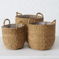 Seagrass Planter Baskets - Set Of 3