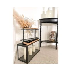 Set Of 2 Black Rectangle Lanterns -Home Decor Store set of 2 black rectangle lanterns p1552 83041 image