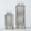 Set Of 2 Slatted Indoor Lanterns 2 Set Of 2 Slatted Indoor Lanterns -Home Decor Store set of 2 slatted indoor lanterns p1603 3011 image