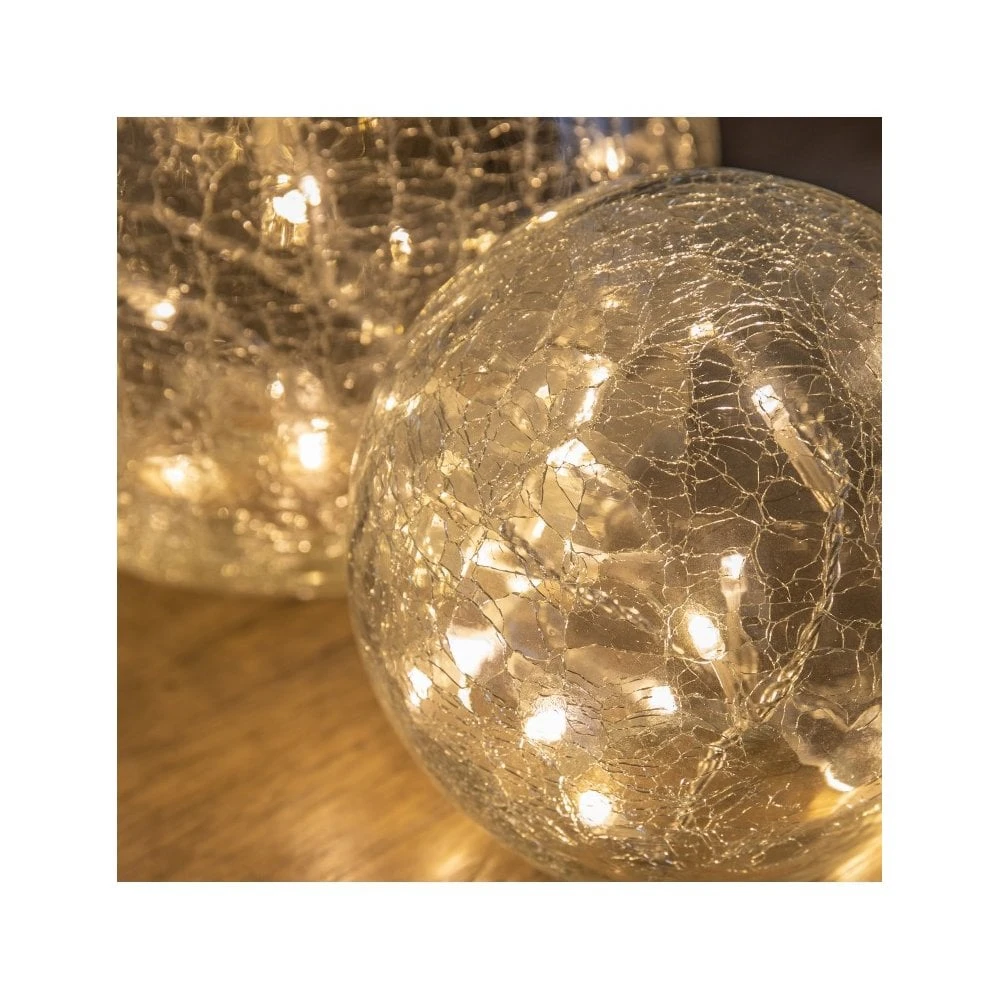 Set Of 3 Crackle Balls - Clear 5 Set Of 3 Crackle Balls - Clear - Image 3