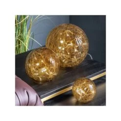 Set Of 3 Crackle Balls - Smoke