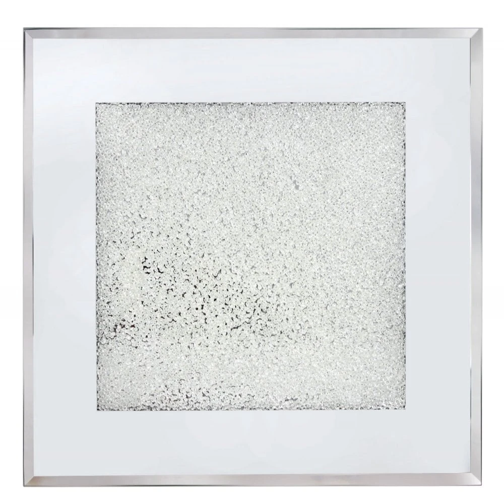 Silver Crushed Diamond Candle Plate 3 Silver Crushed Diamond Candle Plate