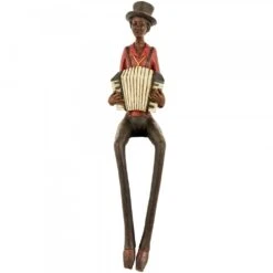 HI Sitting Jazz Band Squeeze Box Ornament