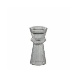 Sivia Dark Grey Candlestick 11.5cm