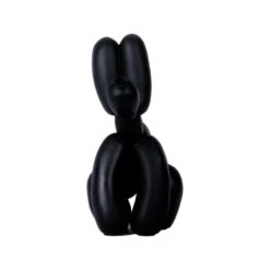 Small Sitting Balloon Dog - Matt Black