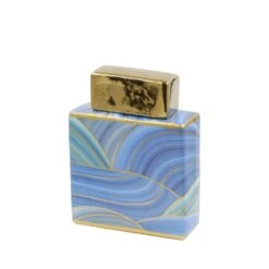 Teal Abstract Design Ginger Jar - Medium -Home Decor Store teal abstract design ginger jar medium p5516 110269 image