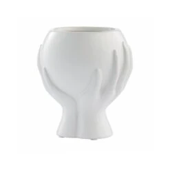 White Haniya Flower Pot 16.5cm