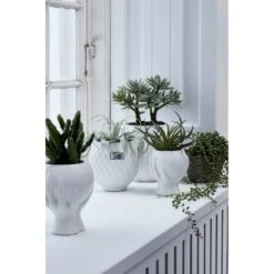 White Haniya Flower Pot 16.5cm -Home Decor Store white haniya flower pot 16 5cm p2814 80334 image