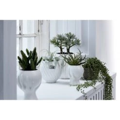 White Haniya Flower Pot 16.5cm -Home Decor Store white haniya flower pot 16 5cm p2814 80335 image