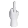 White Resin Hand Gesture Ornament