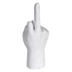 White Resin Hand Gesture Ornament
