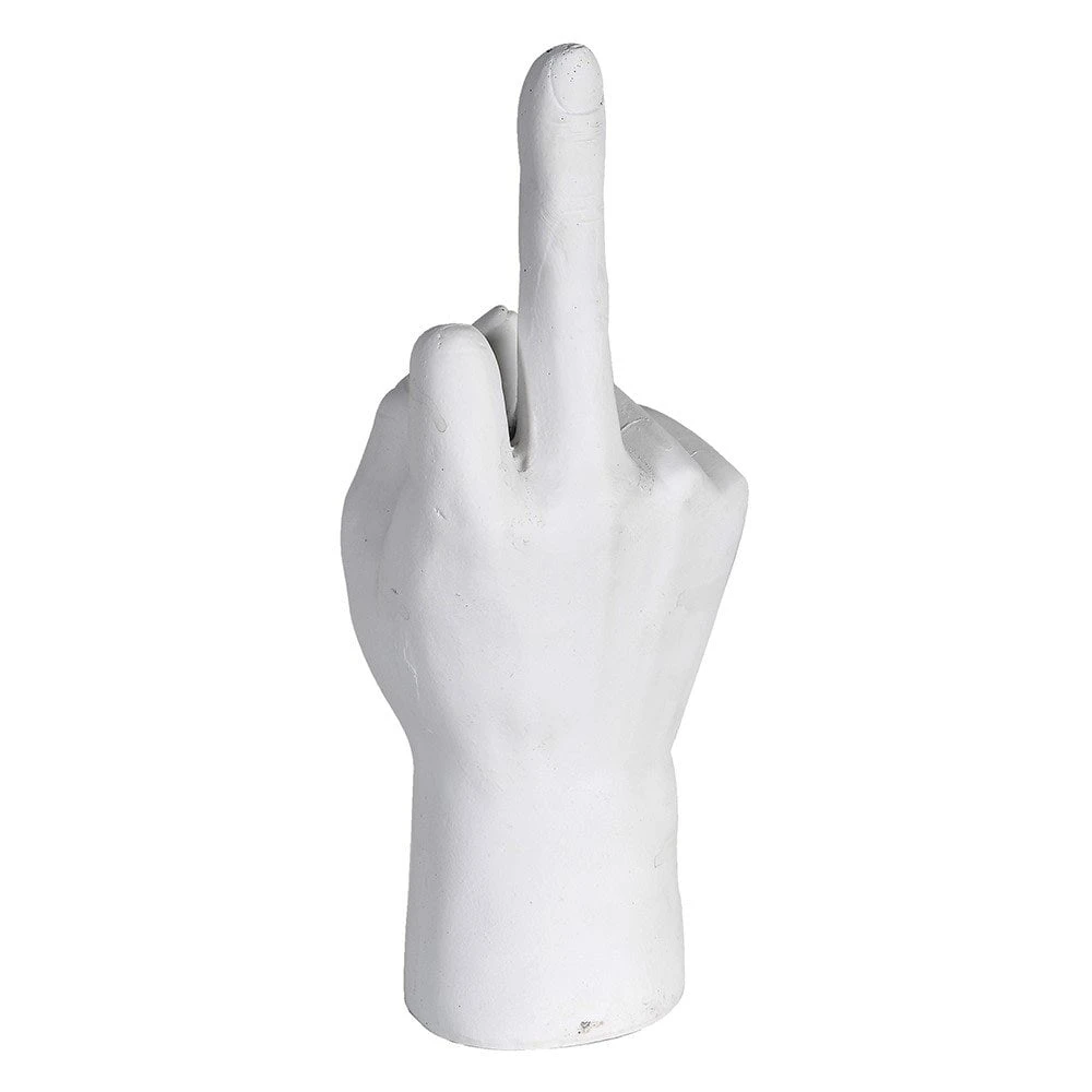 White Resin Hand Gesture Ornament 3 White Resin Hand Gesture Ornament