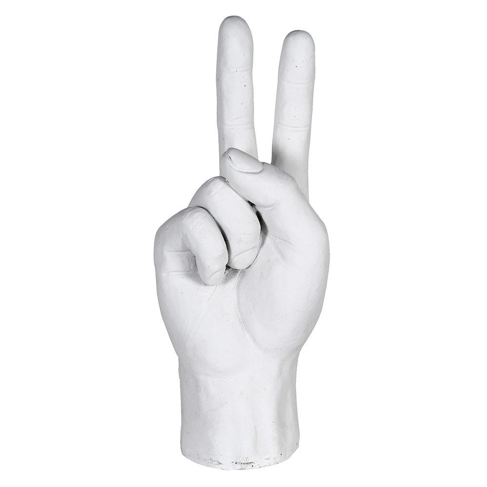 White Resin Hand Ornament 3 White Resin Hand Ornament