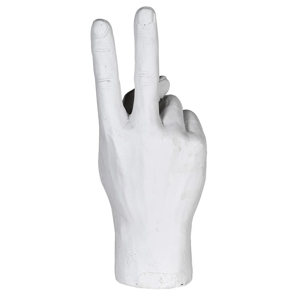 White Resin Hand Ornament 4 White Resin Hand Ornament - Image 2